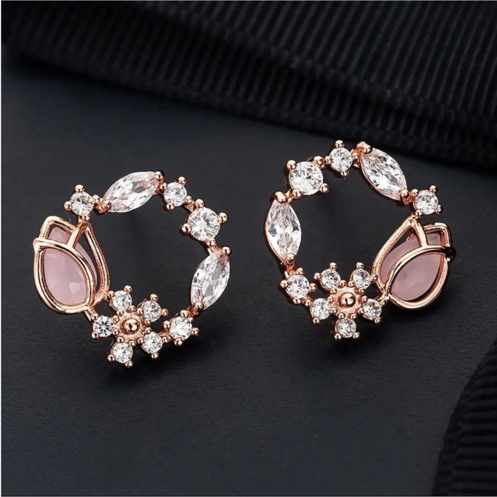 Gold Filled Tulip CZ Earrings
